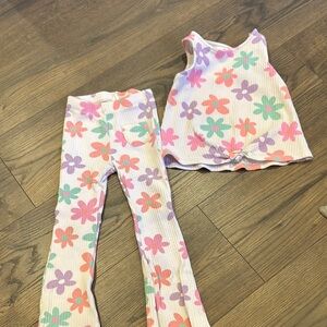 Zara Floral Tank and Leggings Set